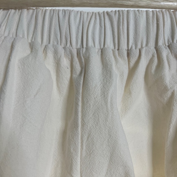 Women’s Generic linen 2 piece sets V Neck wide leg pants color cream Medium - Picture 9 of 9